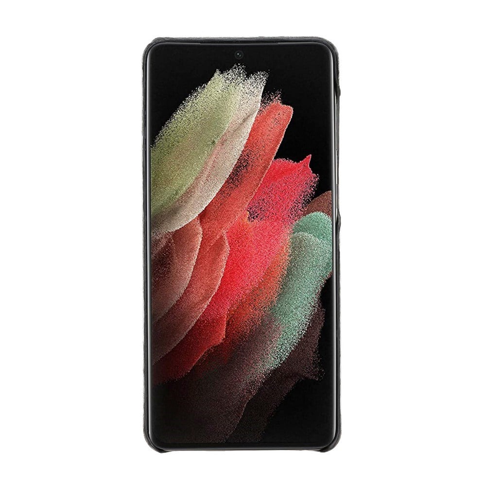 Cep Telefonu Aksesuarları Samsung Galaxy S21 Plus Uyumlu Deri Arka Kapak UJ RST1 Siyah Satın Al