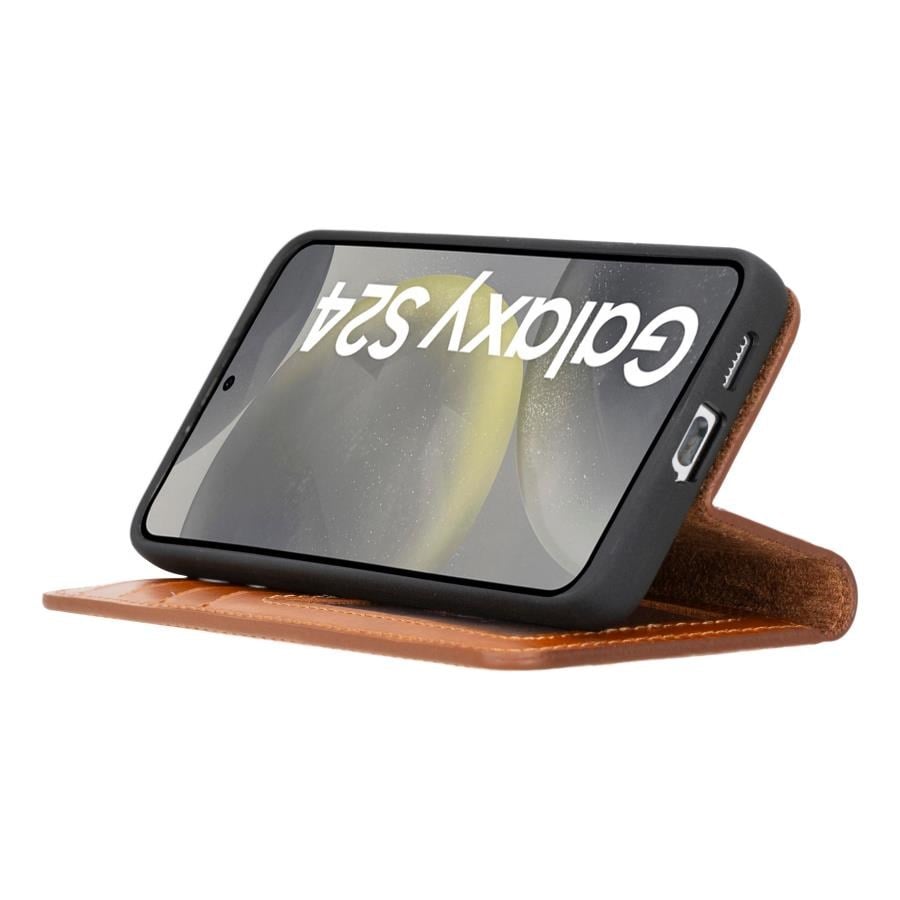 Cep Telefonu Aksesuarları Samsung Galaxy S24 Uyumlu, Deri Cüzdanlı Kılıf, Efektli Taba Satın Al