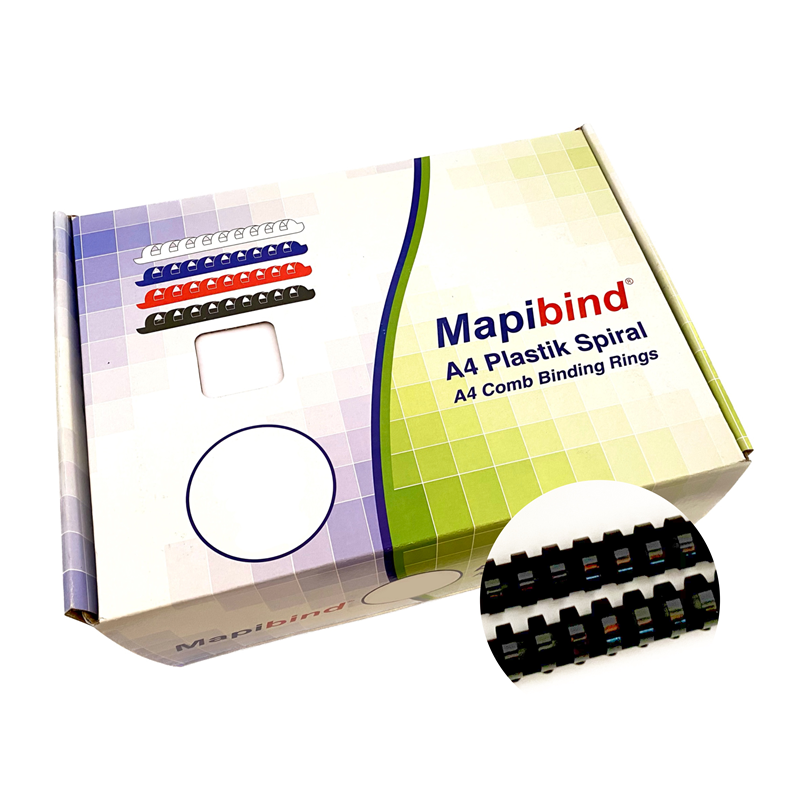 Cilt Kapakları MAPİBİND 25MM PLASTİK SPİRAL SİYAH 50 AD. Satın Al