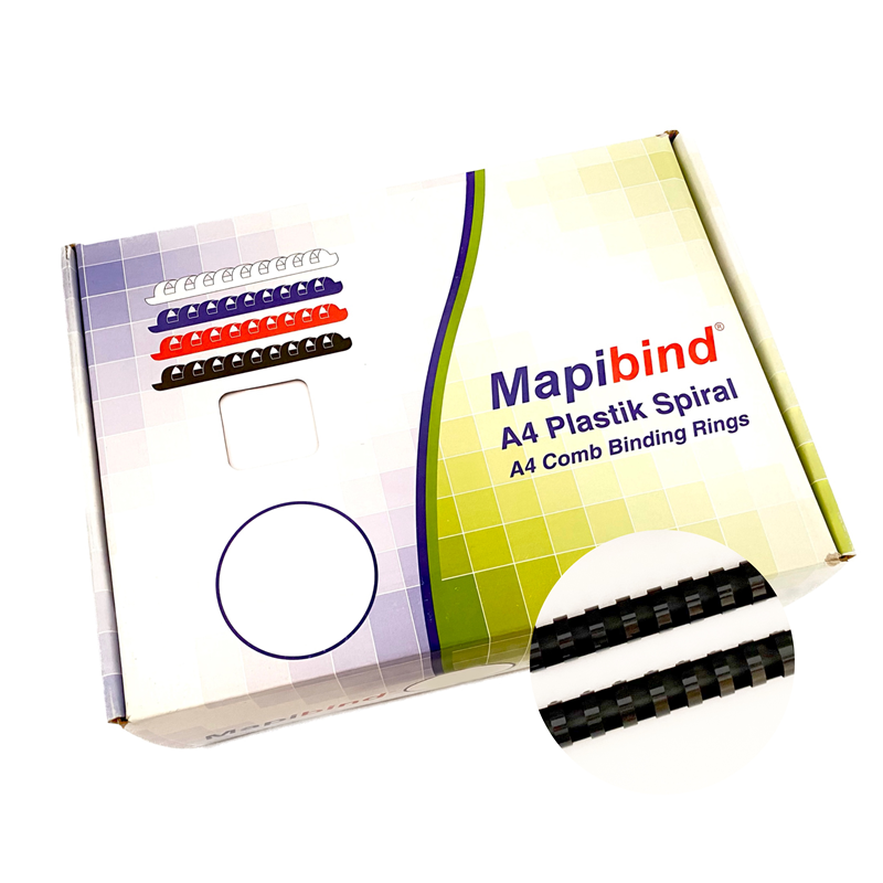 Cilt Kapakları MAPİBİND 28MM PLASTİK SPİRAL SİYAH 50 AD. Satın Al