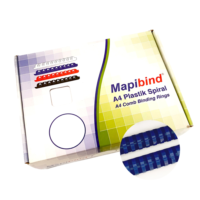 Cilt Kapakları MAPİBİND 28MM PLASTİK SPİRAL LACİVERT 50 AD. Satın Al