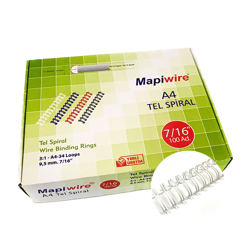 Cilt Kapakları MAPİWİRE 7/16 KUTU TEL BEYAZ 100 AD. Satın Al