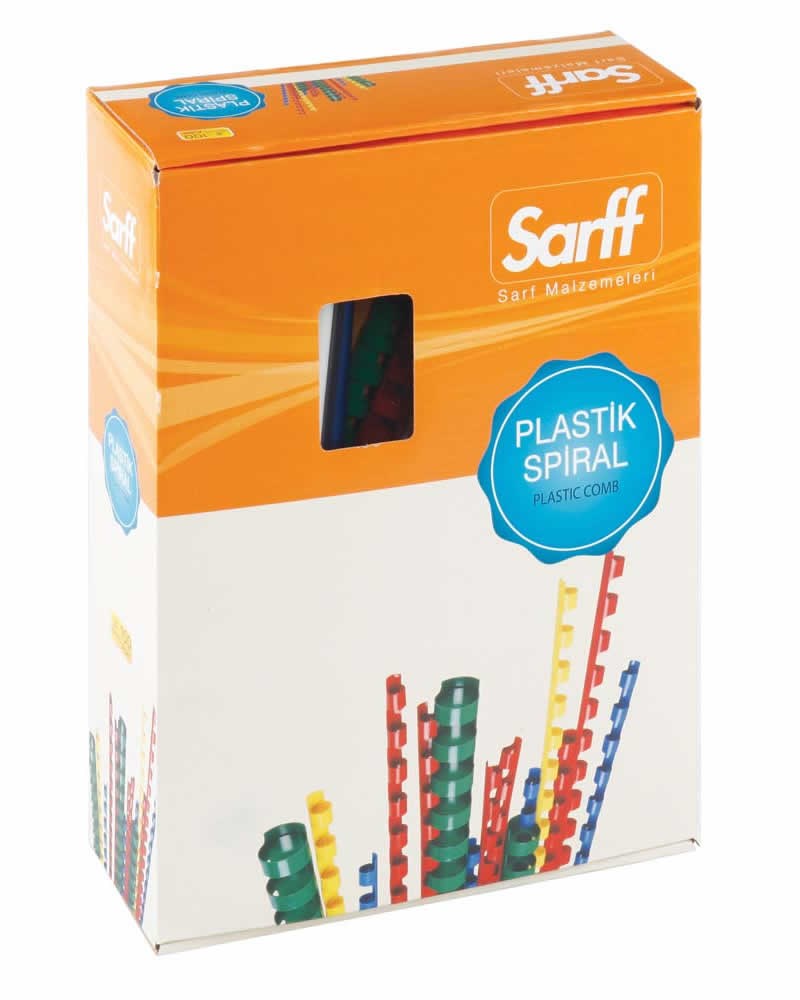 Cilt Kapakları Sarff 10mm.SİYAH DELUX Plastik Spiral 100  Adet Satın Al