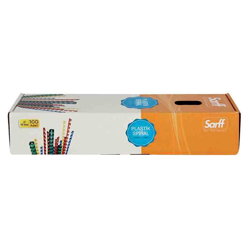 Cilt Kapakları SARFF 10MM MAVİ PLASTİK SPİRAL KUTU - 100ADET Satın Al