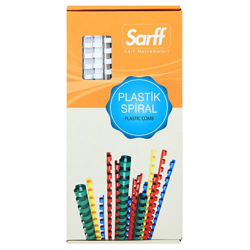 Cilt Kapakları Sarff 12mm.BEYAZ DELUX Plastik Spiral 100 AD Satın Al