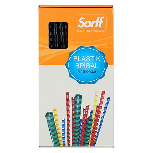 Cilt Kapakları SARFF 12MM SİYAH PLASTİK SPİRAL KUTU - 100ADET Satın Al