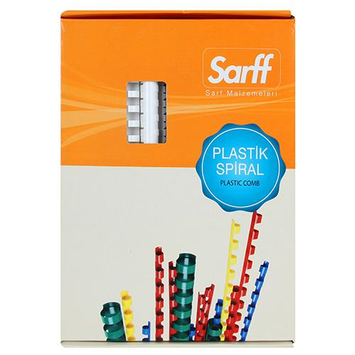 Cilt Kapakları SARFF 18MM BEYAZ PLASTİK SPİRAL KUTU - 100ADET Satın Al