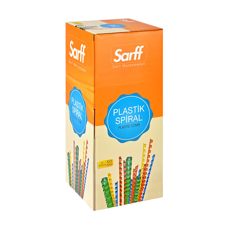 Cilt Kapakları Sarff 22mm.BEYAZ DELUX Plastik Spiral 50AD. Satın Al