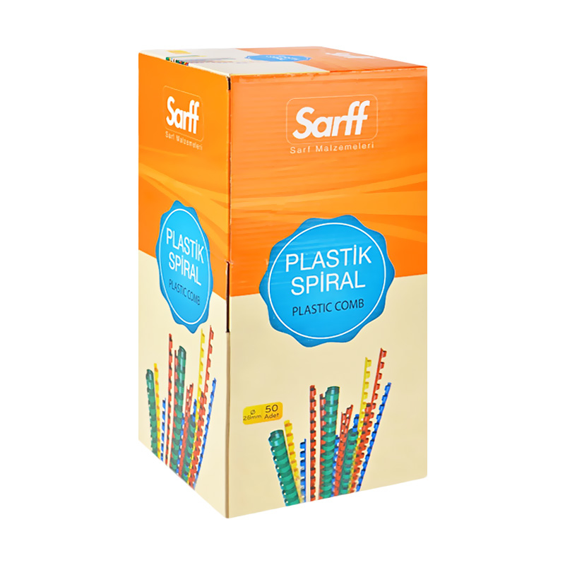 Cilt Kapakları Sarff 28mm.BEYAZ DELUX Plastik Spiral 50 Adet Satın Al