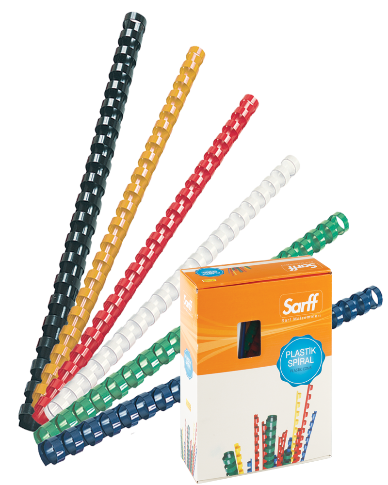Cilt Kapakları Sarff 38mm.KIRMIZI DELUX Plastik Spiral 50  Adet Satın Al