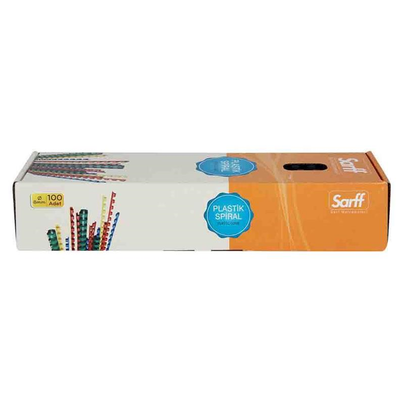 Cilt Kapakları Sarff 8mm.MAVİ  DELUX Plastik Spiral 100  Adet Satın Al