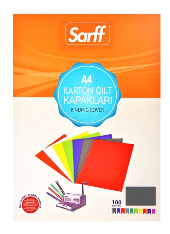 Cilt Kapakları SARFF A4 KARTON KAPAK DESENLİ SİYAH - 100ADET Satın Al