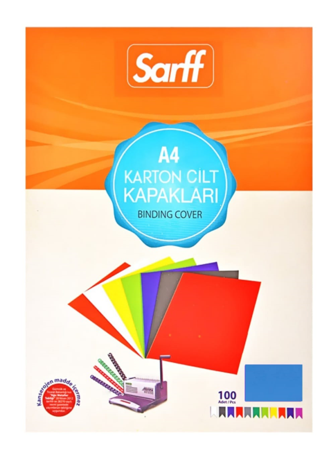 Cilt Kapakları SARFF A4 KARTON KAPAK DESENLİ MAVİ - 100ADET Satın Al
