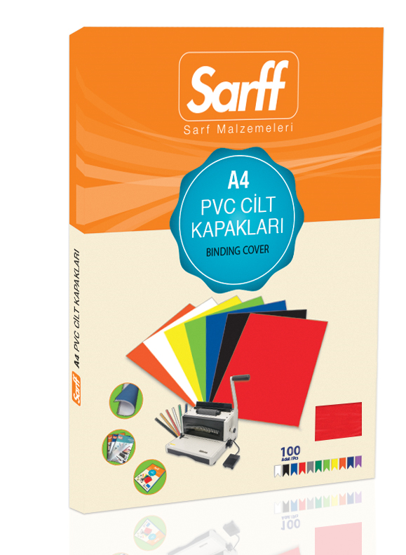 Cilt Kapakları SARFF A4 ŞEFFAF KIRMIZI PVC CİLT KAPAKLARI - 100ADET Satın Al