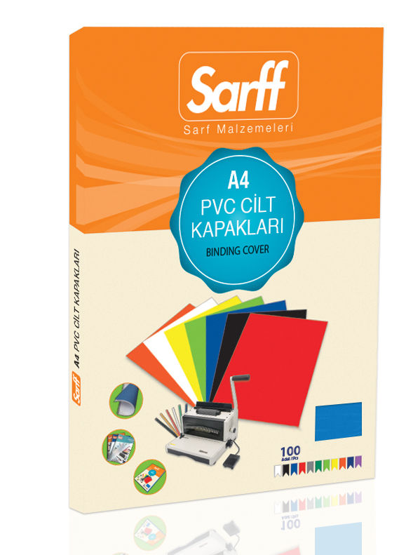 Cilt Kapakları SARFF A4 ŞEFFAF MAVİ PVC CİLT KAPAKLARI - 100ADET Satın Al