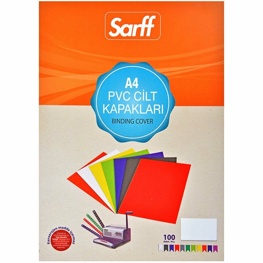 Cilt Kapakları SARFF A4 ŞEFFAF MAVİ PVC CİLT KAPAKLARI - 100ADET Satın Al