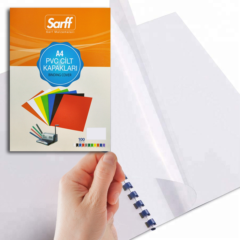 Cilt Kapakları Sarff PVC OPAK BEYAZ A4 Cilt Kapağı 100'Lü Paket Satın Al
