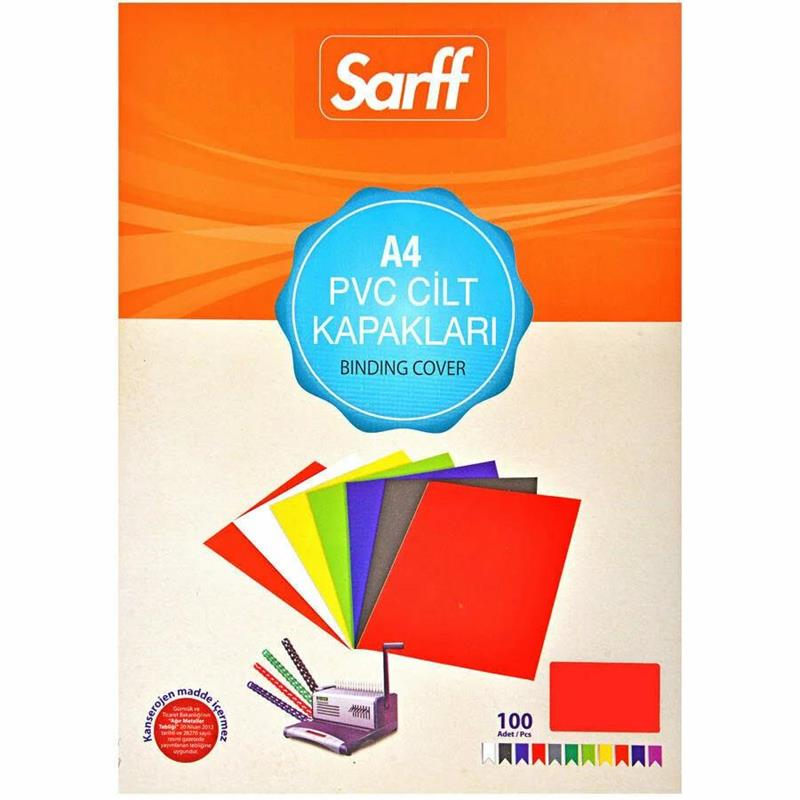 Cilt Kapakları Sarff PVC OPAK KIRMIZI A4 Cilt Kapağı 100'Lü Paket Satın Al