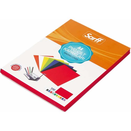 Cilt Kapakları Sarff PVC OPAK KIRMIZI A4 Cilt Kapağı 100'Lü Paket Satın Al