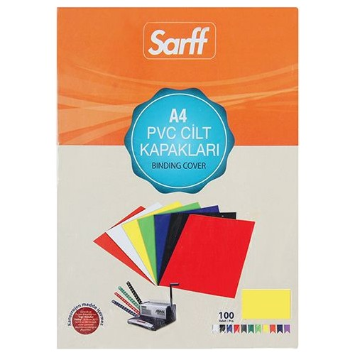 Cilt Kapakları Sarff PVC OPAK SARI A4 Cilt Kapağı 100'Lü Paket Satın Al