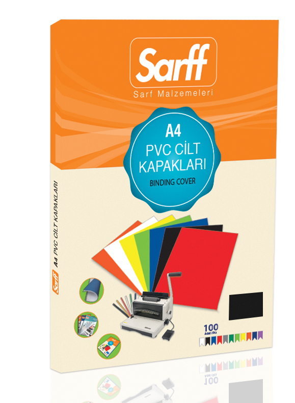 Cilt Kapakları Sarff PVC OPAK SİYAH A4 Cilt Kapağı 100'Lü Paket Satın Al