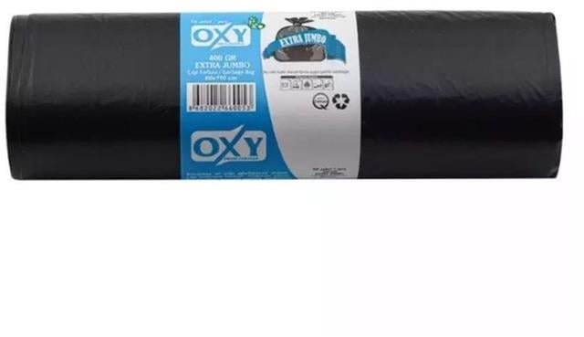 Çöp Torbaları Oxy Extra Jumbo Boy Çöp Torbası 80x110cm 400gr 10 Adet 1 Rulo Satın Al