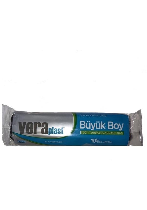 Çöp Torbaları Vera Plast Büyük Boy Çöp Torbası 65x80cm 10 Adet 1 Rulo Satın Al