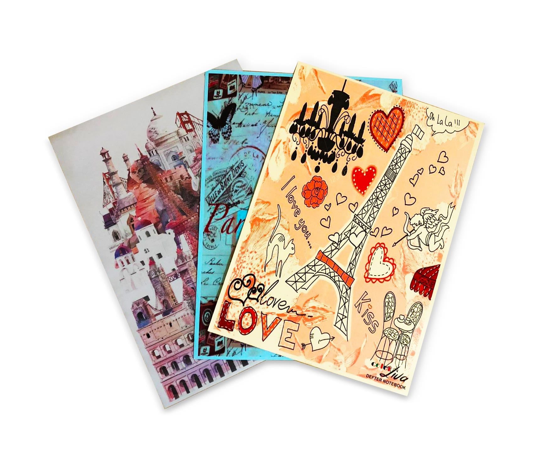 Defterler Color Liva A4 Pp Kapak Spiralli Defter 3'Lü 80 Yaprak Kareli Satın Al