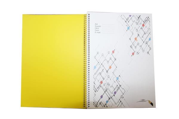 Defterler Color Liva A4 Pp Kapak Zımbalı Defter 6'Lı 40 Yaprak Çizgisiz Satın Al