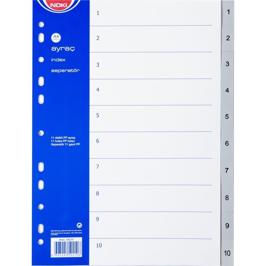 Dosya Ayracı Noki 59210 Ayraç A4 1-10 Rakam Satın Al