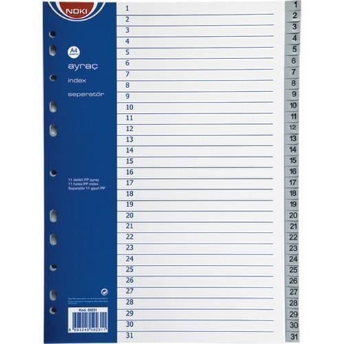 Dosya Ayracı Noki 59231 Ayraç A4 1-31 Rakam Satın Al