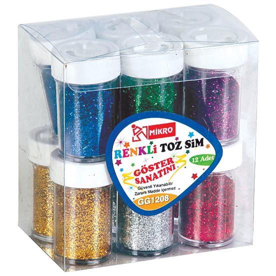 Duvar Süsü Mikro Renkli Toz Sim Tuzluk Şekilli Karışık 1 Paket  ( 12 Adet ) Satın Al