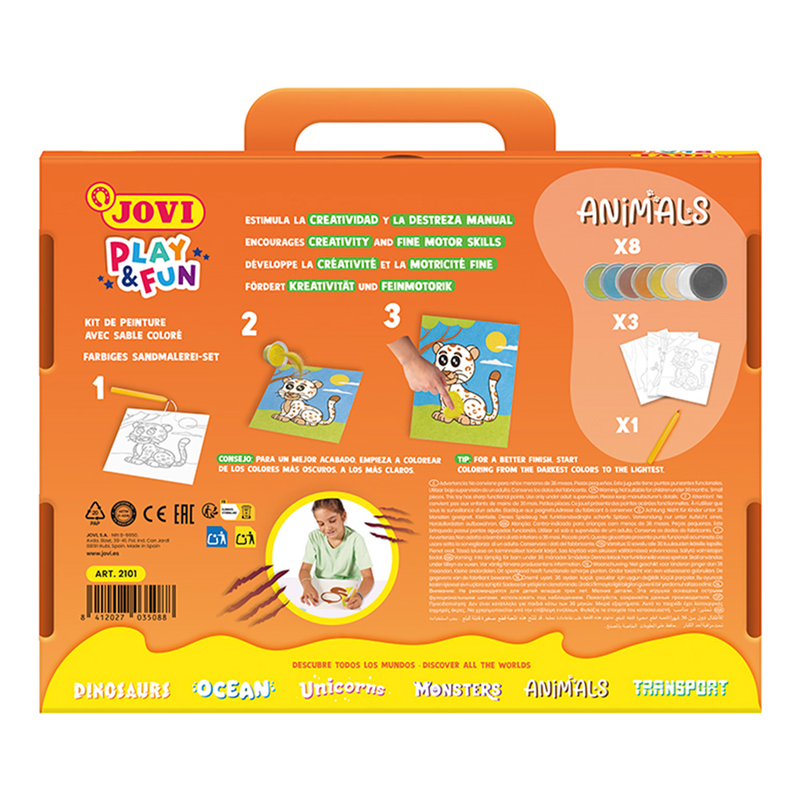 Eğitici Oyuncaklar JOVI 2101 PLAY&FUN ANIMAL KUM BOYA KİTİ Satın Al