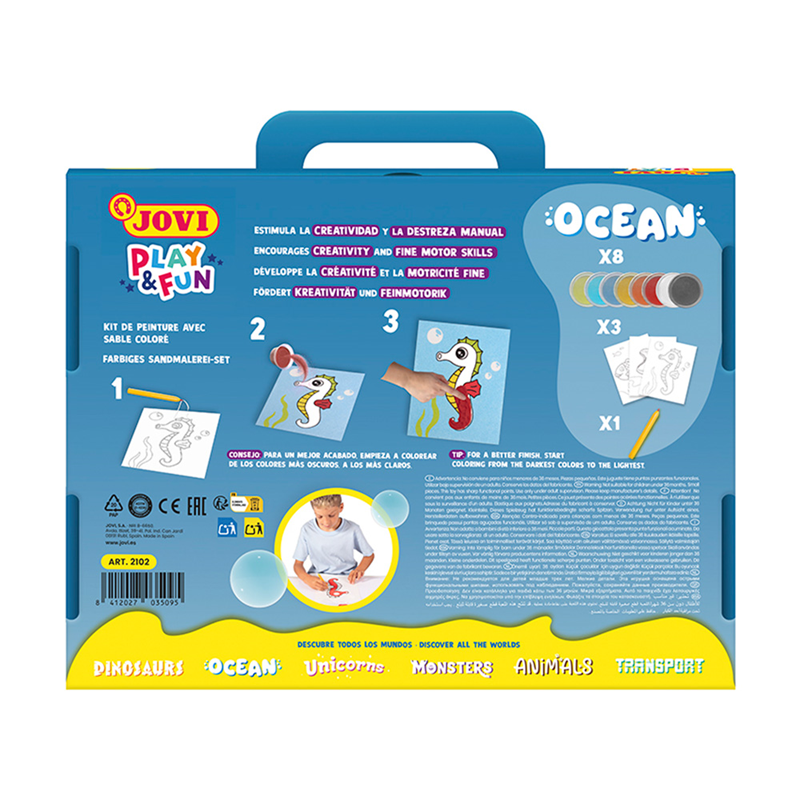Eğitici Oyuncaklar JOVI 2102 PLAY&FUN OCEAN KUM BOYA KİTİ Satın Al