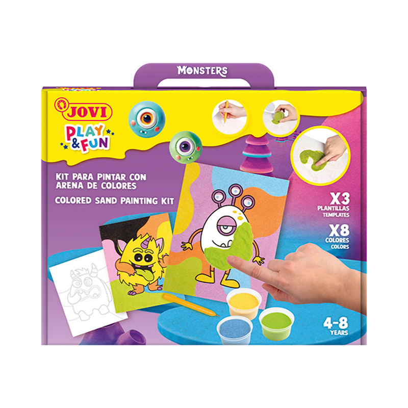 Eğitici Oyuncaklar JOVI 2103 PLAY&FUN MONSTERS KUM BOYA KİTİ Satın Al