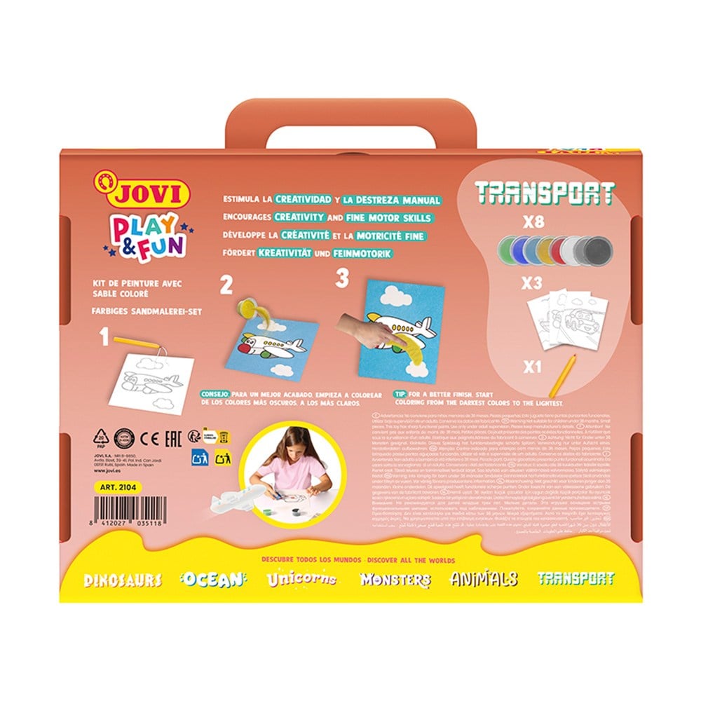 Eğitici Oyuncaklar JOVI 2104 PLAY&FUN TRANSPORTS KUM BOYA KİTİ Satın Al