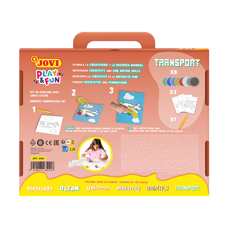 Eğitici Oyuncaklar JOVI 2104 PLAY&FUN TRANSPORTS KUM BOYA KİTİ Satın Al