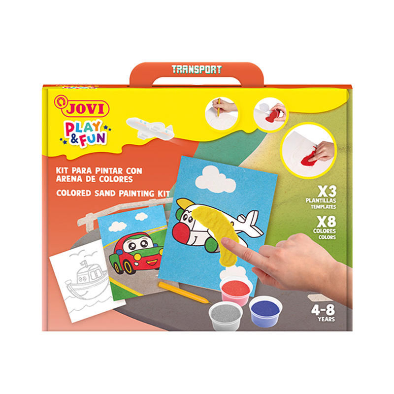 Eğitici Oyuncaklar JOVI 2104 PLAY&FUN TRANSPORTS KUM BOYA KİTİ Satın Al