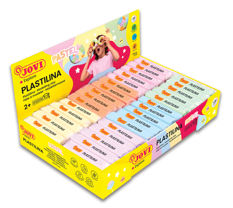 Eğitici Oyuncaklar JOVI 70P 50GR KURUMAYAN OYUN HAMURU PASTEL 5 X 6 RENK - 30'LU KUTU Satın Al