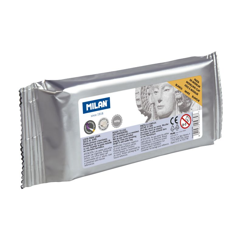 Eğitici Oyuncaklar MILAN 9114104 MODELLING CLAY MODELLEME BEYAZ KİL 400GR Satın Al