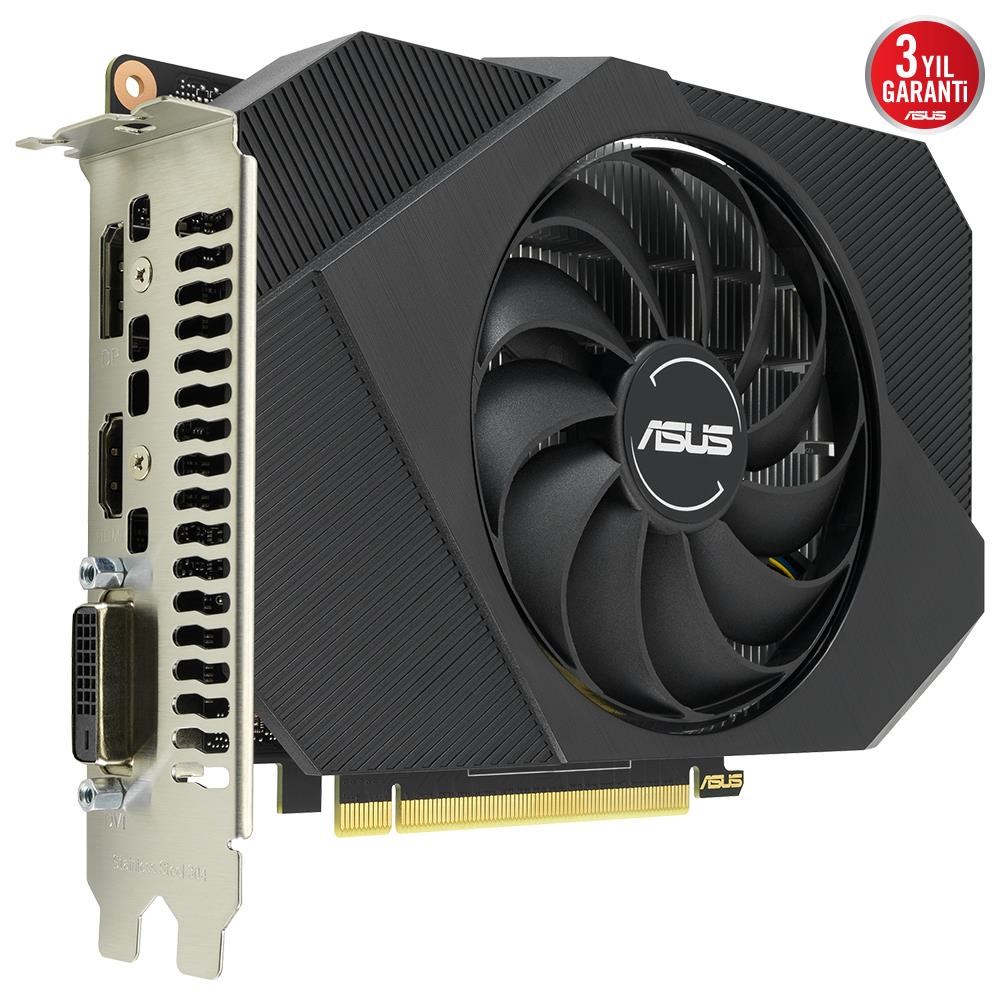 Ekran Kartları Asus Geforce GTX1630 Ph-Gtx1630-4G 4Gb Gddr6 64Bit 1815Mhz Oc Dvı Hdmı Dp Ekran Kartı Satın Al