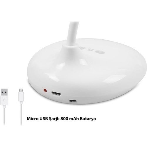 Elektrik ve Aydınlatma Ürünleri S-link SL-8725 Beyaz 14 LED Şarjlı 500mAh Taşınabilir Masa Lambası Satın Al