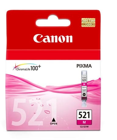 Epson Kartuş Canon CLI-521M Magenta Kırmızı Mürekkep Kartuş MP260-540-550-560-620-630 MX860-870 Satın Al