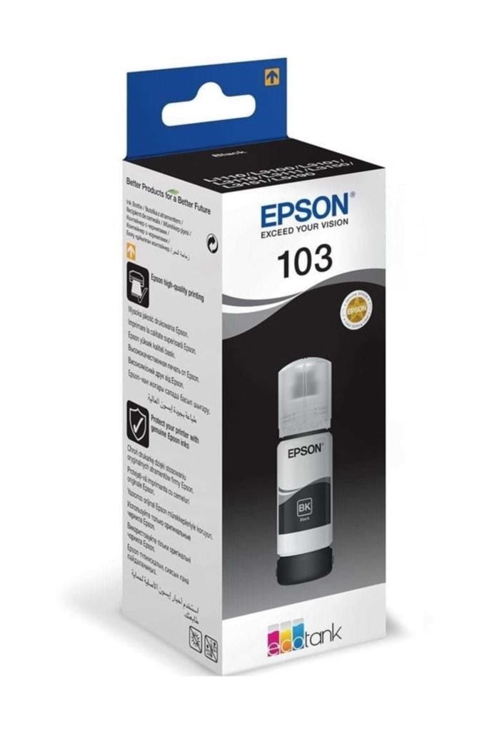 Epson Kartuş Epson 103 T00S14A  Ecotank Siyah Kartuş Ink Bottle Satın Al