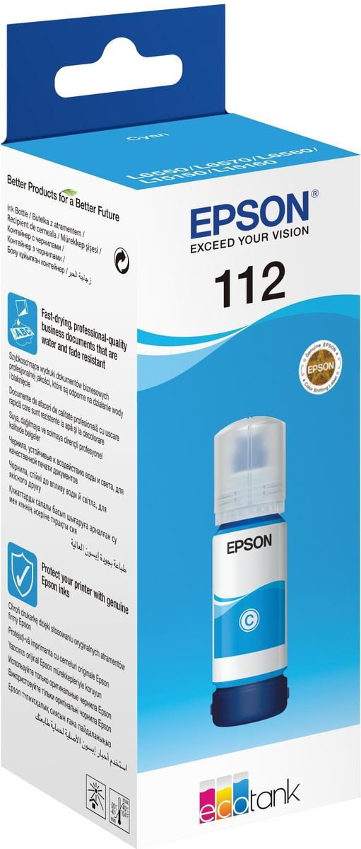Epson Kartuş Epson 112 Cyan Mavi Şişe Mürekkep C13T06C24A Satın Al