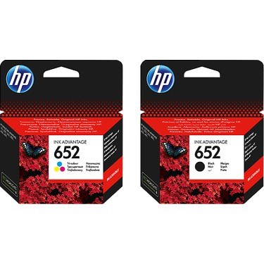 Epson Kartuş HP F6V25AE + F6V24AE 652 Siyah + Renkli Kartuş Seti Satın Al
