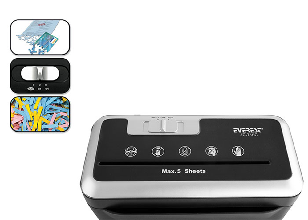 Everest JP-710C Kağıt Kesme Cross Cut Paper Shredd İmha Makinesi