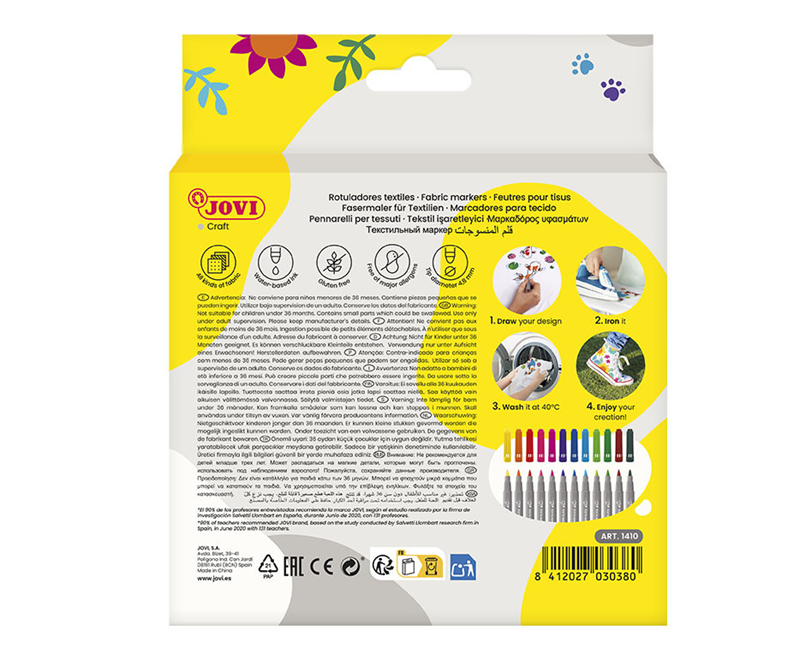 Fosforlu Kalemler JOVI 1410 DECOR TEKSTİL KALEMİ 12 RENK Satın Al