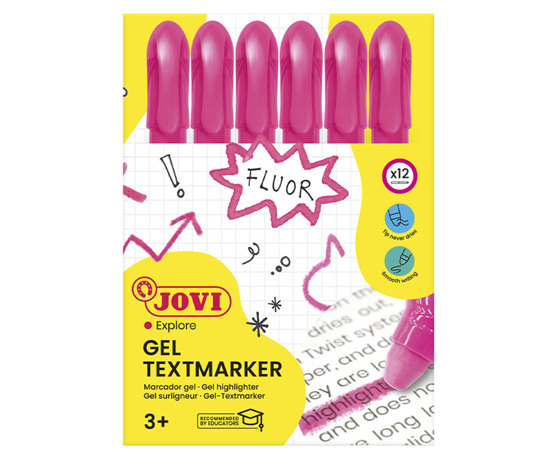 Fosforlu Kalemler JOVI 1816 JEL STİK FOSFORLU KALEM PEMBE - 12'Lİ KUTU Satın Al