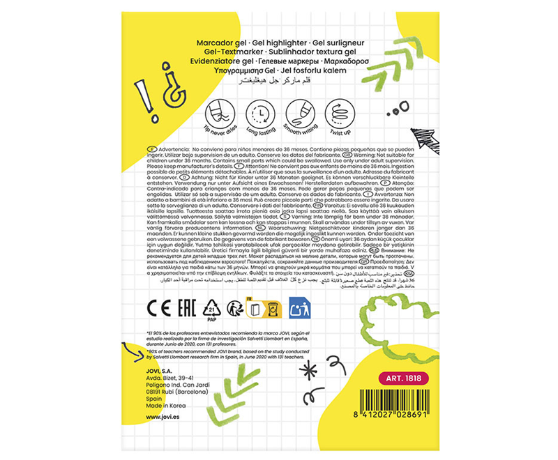 Fosforlu Kalemler JOVI 1818 JEL STİK FOSFORLU KALEM YEŞİL - 12'Lİ KUTU Satın Al